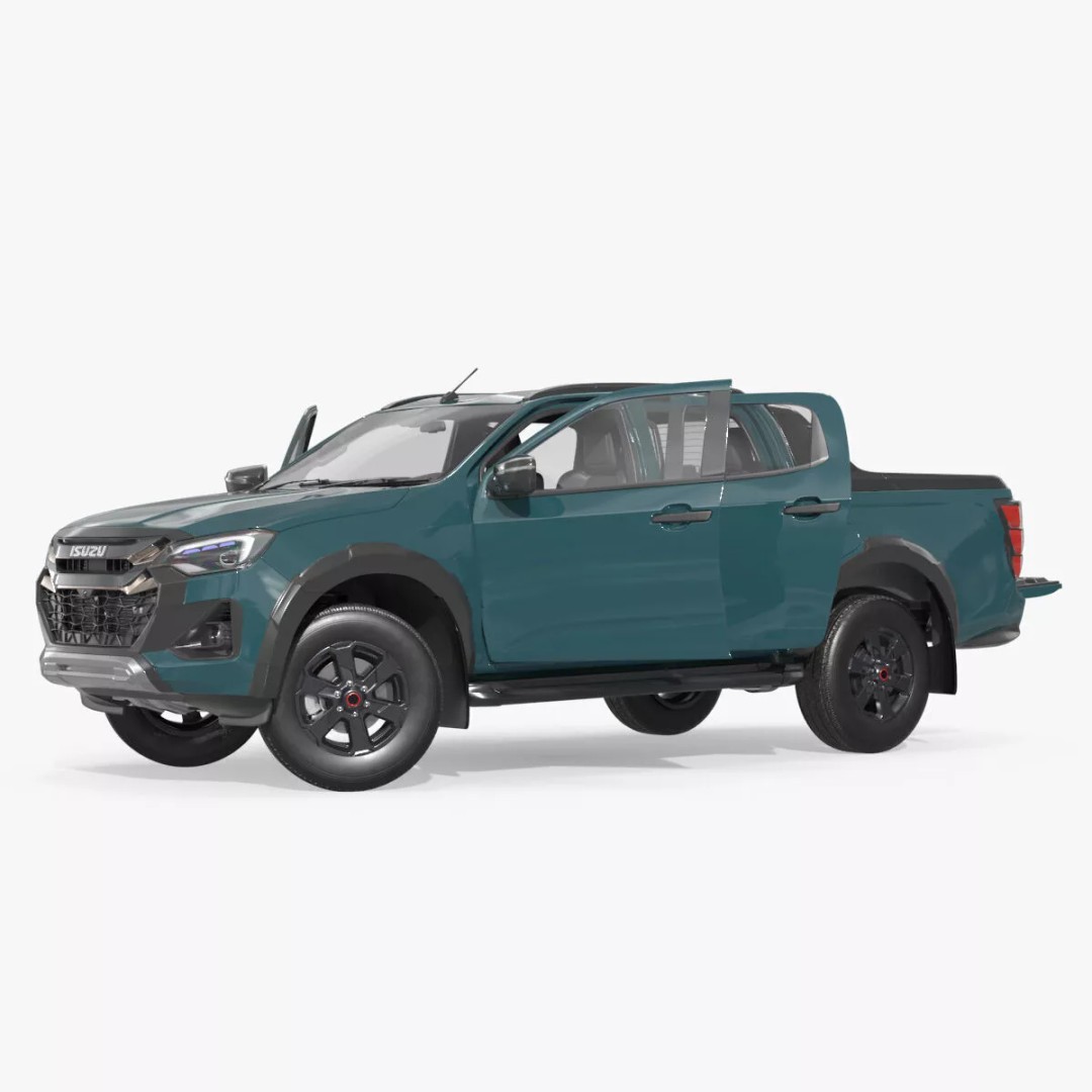 Isuzu D-MAX 3D Model – Rigged Pickup Truck for Maya, PBR Textures - View 3