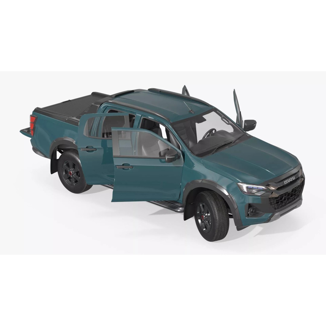 Isuzu D-MAX 3D Model – Rigged Pickup Truck for Maya, PBR Textures - View 4