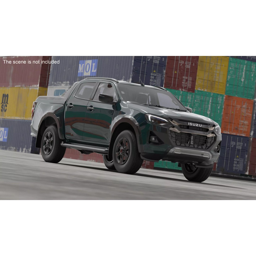 Isuzu D-MAX 3D Model – Rigged Pickup Truck for Maya, PBR Textures - View 6