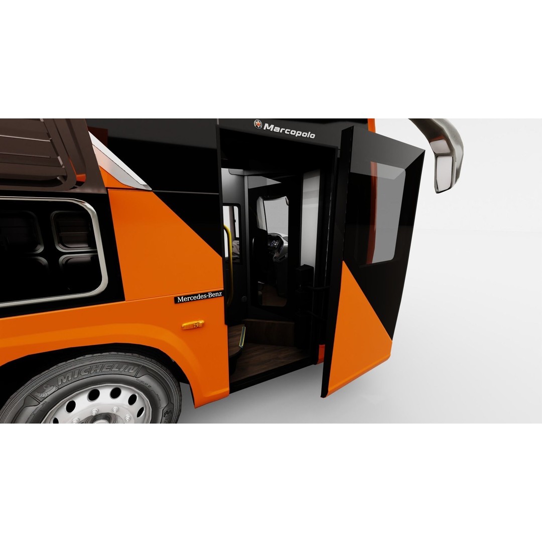 Marcopolo G8 1600 LD 2023 3D Model – High Poly Bus with PBR Textures - View 12