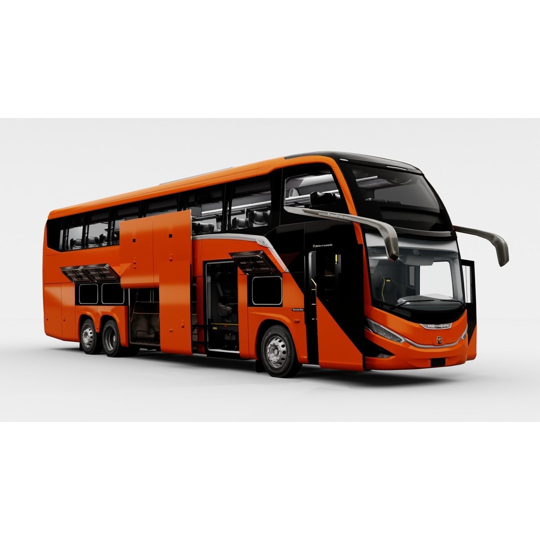 Marcopolo G8 1600 LD 2023 3D Model – High Poly Bus with PBR Textures - View 3