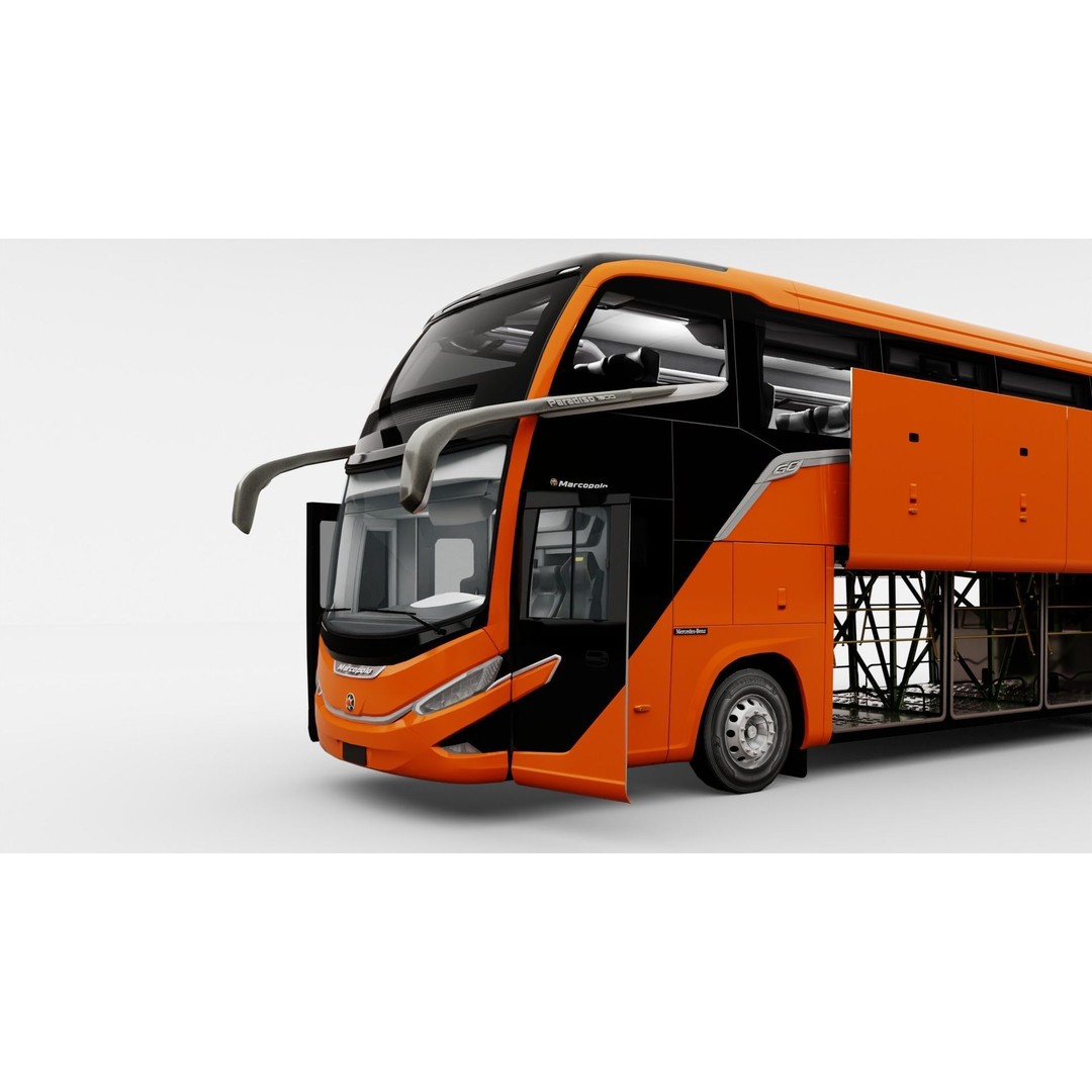 Marcopolo G8 1600 LD 2023 3D Model – High Poly Bus with PBR Textures - View 5