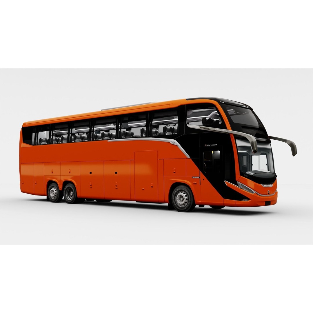 Marcopolo G8 1600 LD 2023 3D Model – High Poly Bus with PBR Textures - View 7