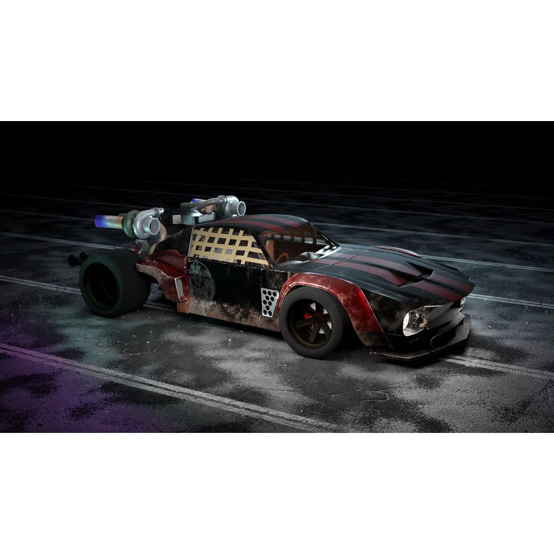 Cyberpunk Car 3D Model – Low Poly Game Asset, FBX, PBR Textures - View 2