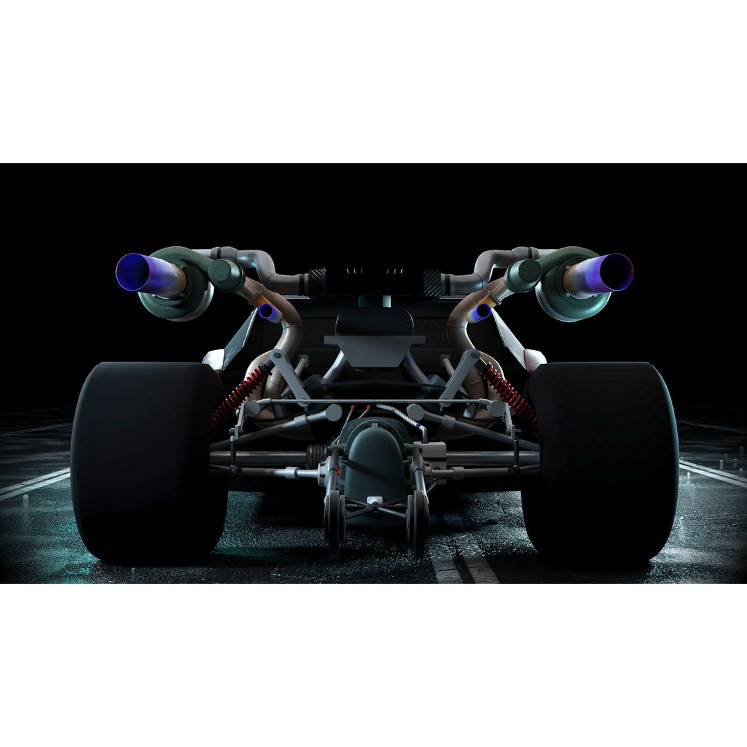 Cyberpunk Car 3D Model – Low Poly Game Asset, FBX, PBR Textures - View 6