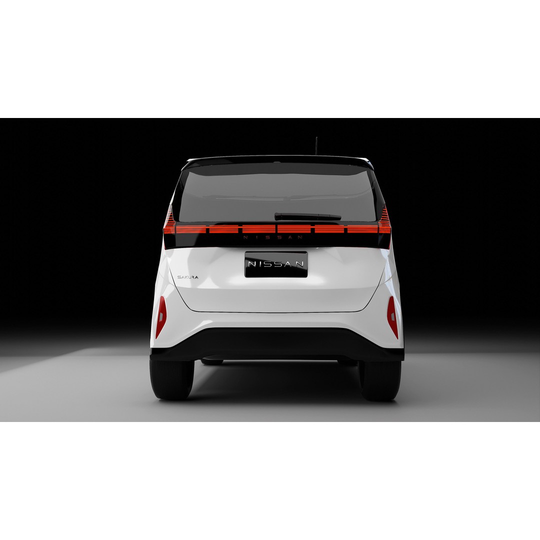 Nissan Sakura 3D Model – Electric Minivehicle, Game Ready, Blender - View 10