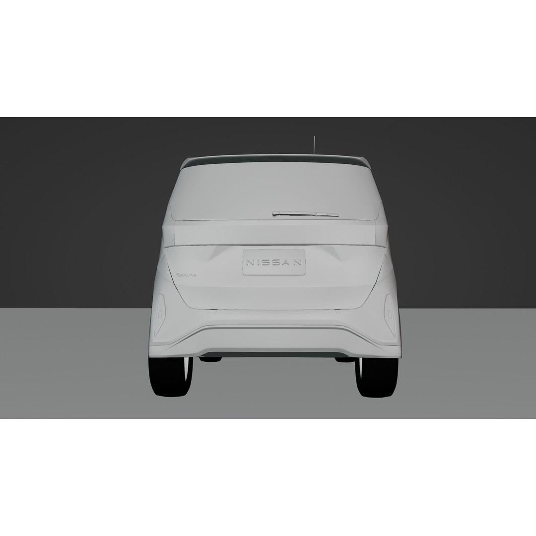 Nissan Sakura 3D Model – Electric Minivehicle, Game Ready, Blender - View 16