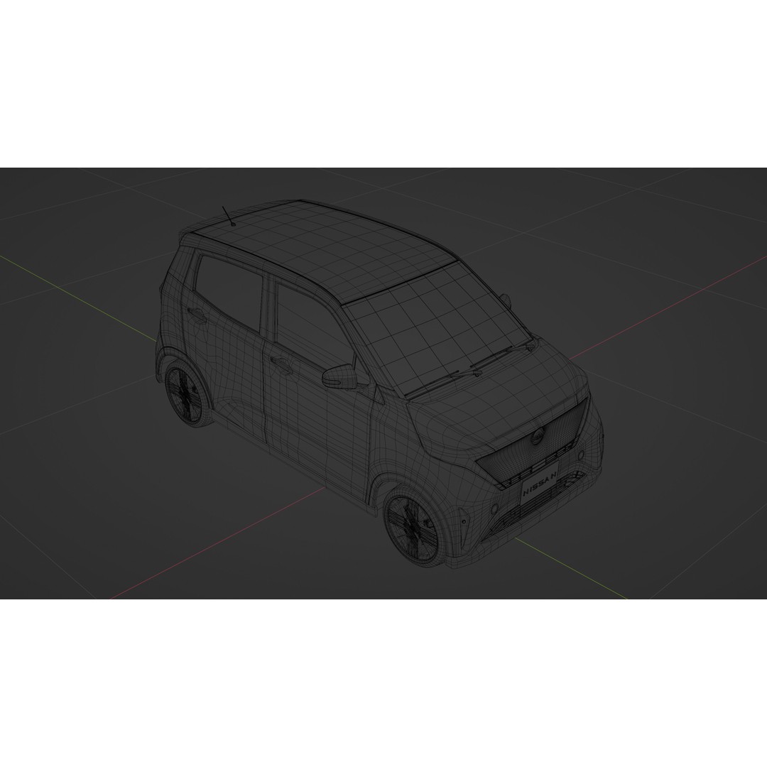 Nissan Sakura 3D Model – Electric Minivehicle, Game Ready, Blender - View 19