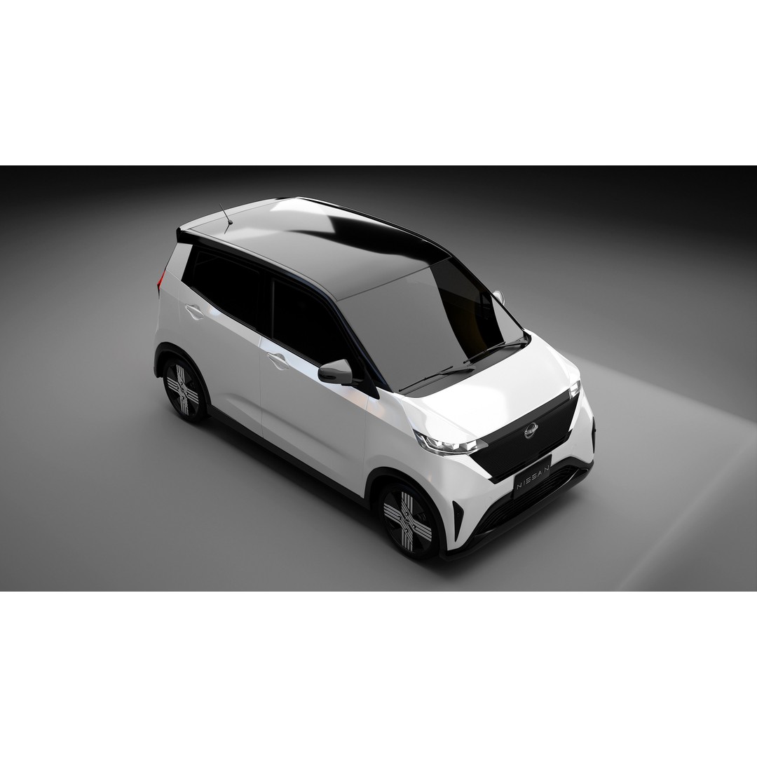 Nissan Sakura 3D Model – Electric Minivehicle, Game Ready, Blender - View 7