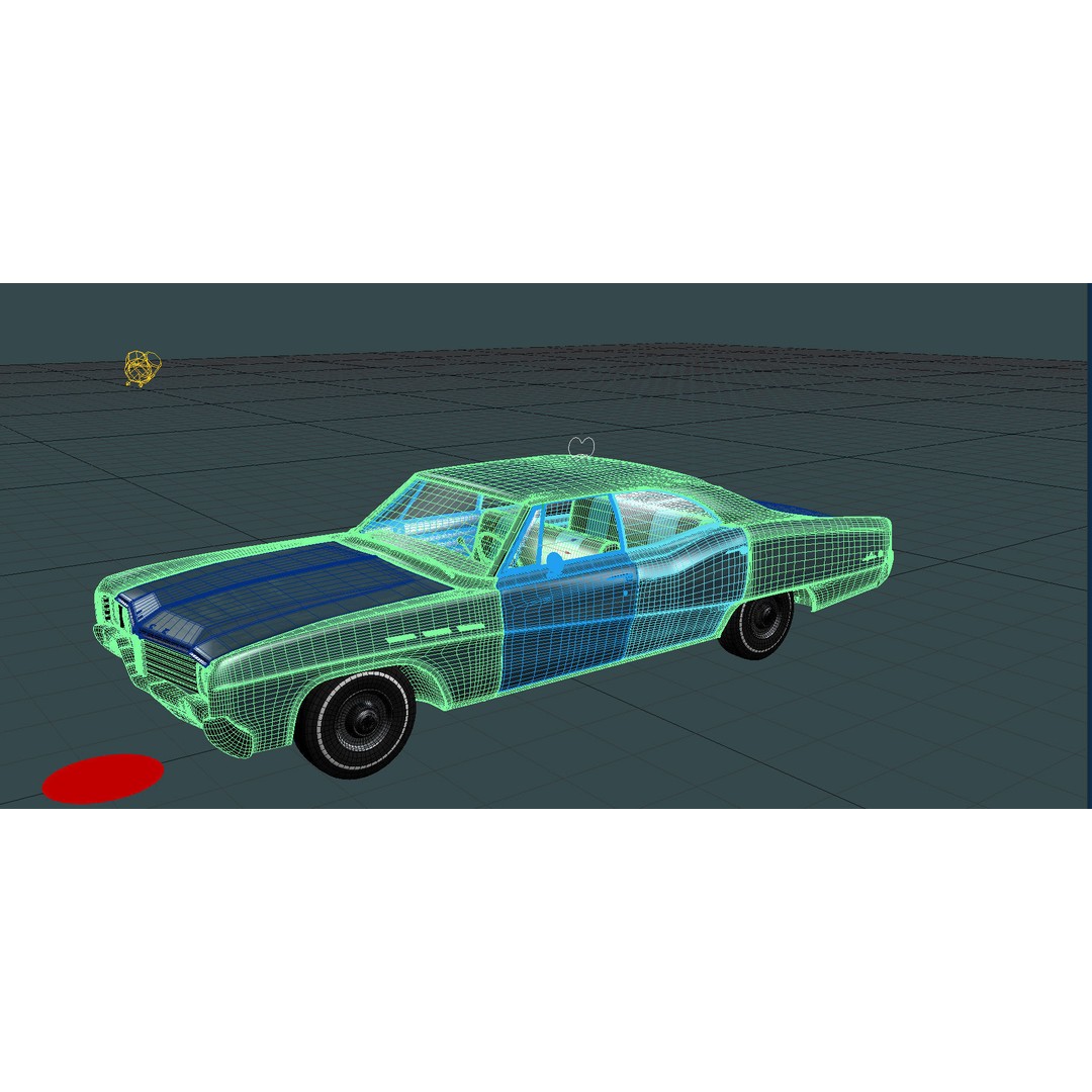 LeSabre 1967 3D Model – Classic Car Asset, Low Poly, FBX