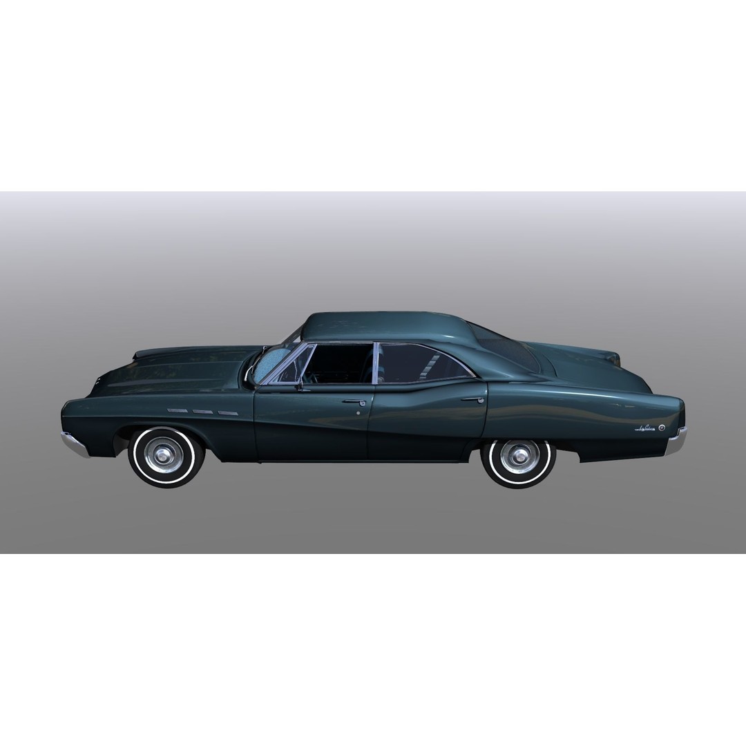 LeSabre 1967 3D Model – Classic Car Asset, Low Poly, FBX - View 14