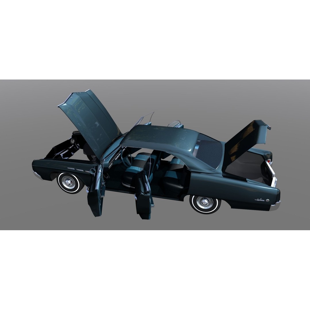 LeSabre 1967 3D Model – Classic Car Asset, Low Poly, FBX - View 17
