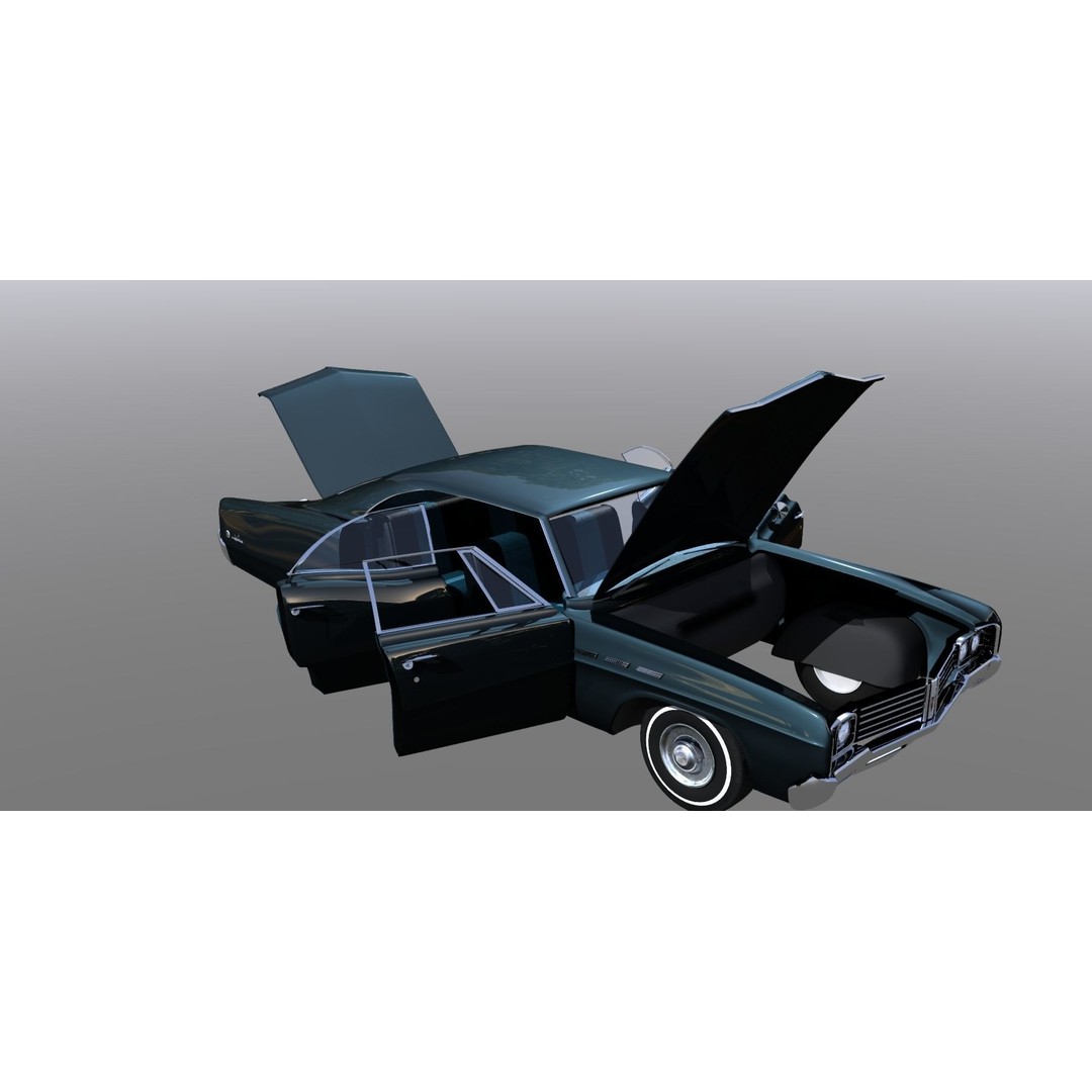 LeSabre 1967 3D Model – Classic Car Asset, Low Poly, FBX - View 19