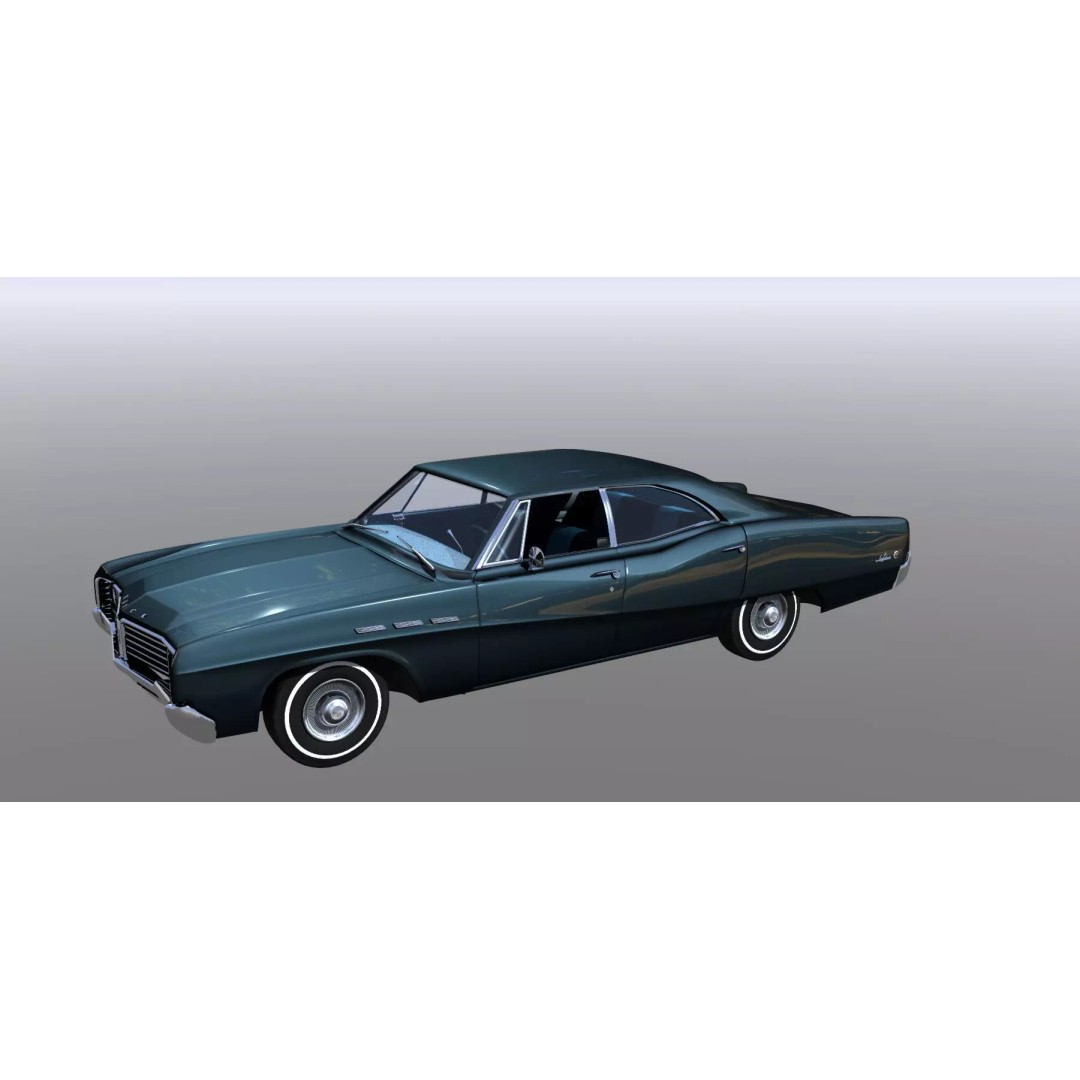 LeSabre 1967 3D Model – Classic Car Asset, Low Poly, FBX - View 2