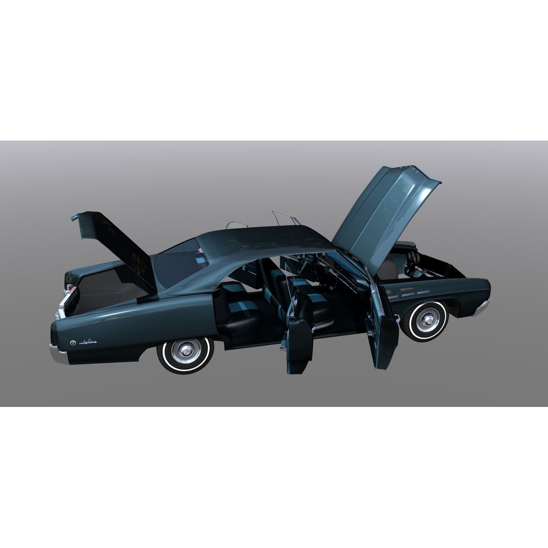 LeSabre 1967 3D Model – Classic Car Asset, Low Poly, FBX - View 20