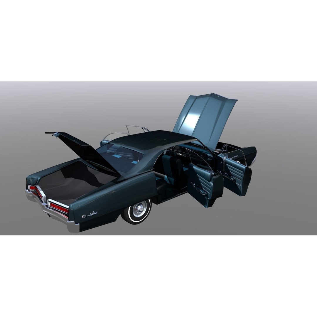 LeSabre 1967 3D Model – Classic Car Asset, Low Poly, FBX - View 21