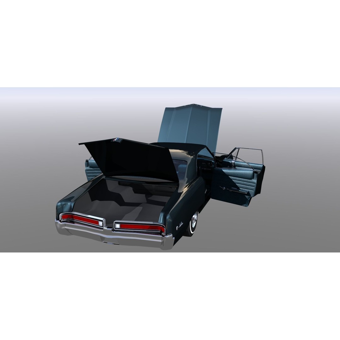 LeSabre 1967 3D Model – Classic Car Asset, Low Poly, FBX - View 22