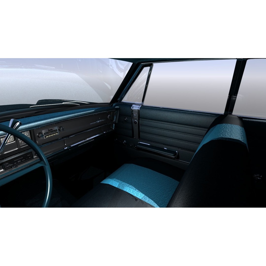 LeSabre 1967 3D Model – Classic Car Asset, Low Poly, FBX - View 24