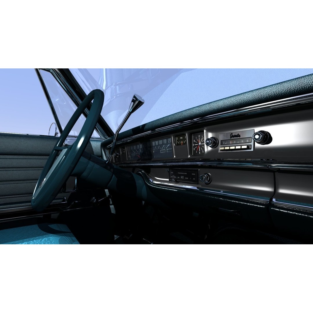 LeSabre 1967 3D Model – Classic Car Asset, Low Poly, FBX - View 25