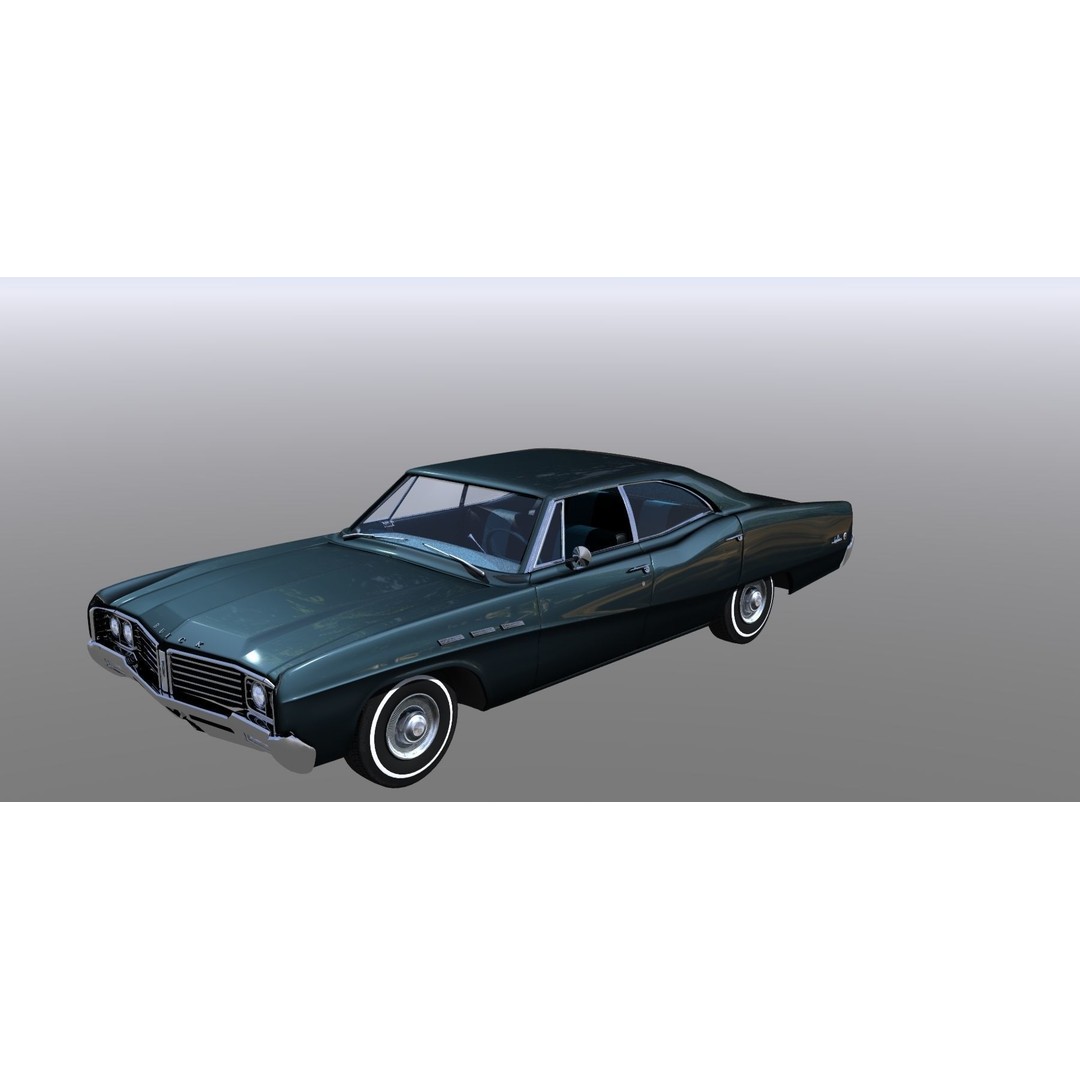 LeSabre 1967 3D Model – Classic Car Asset, Low Poly, FBX - View 3