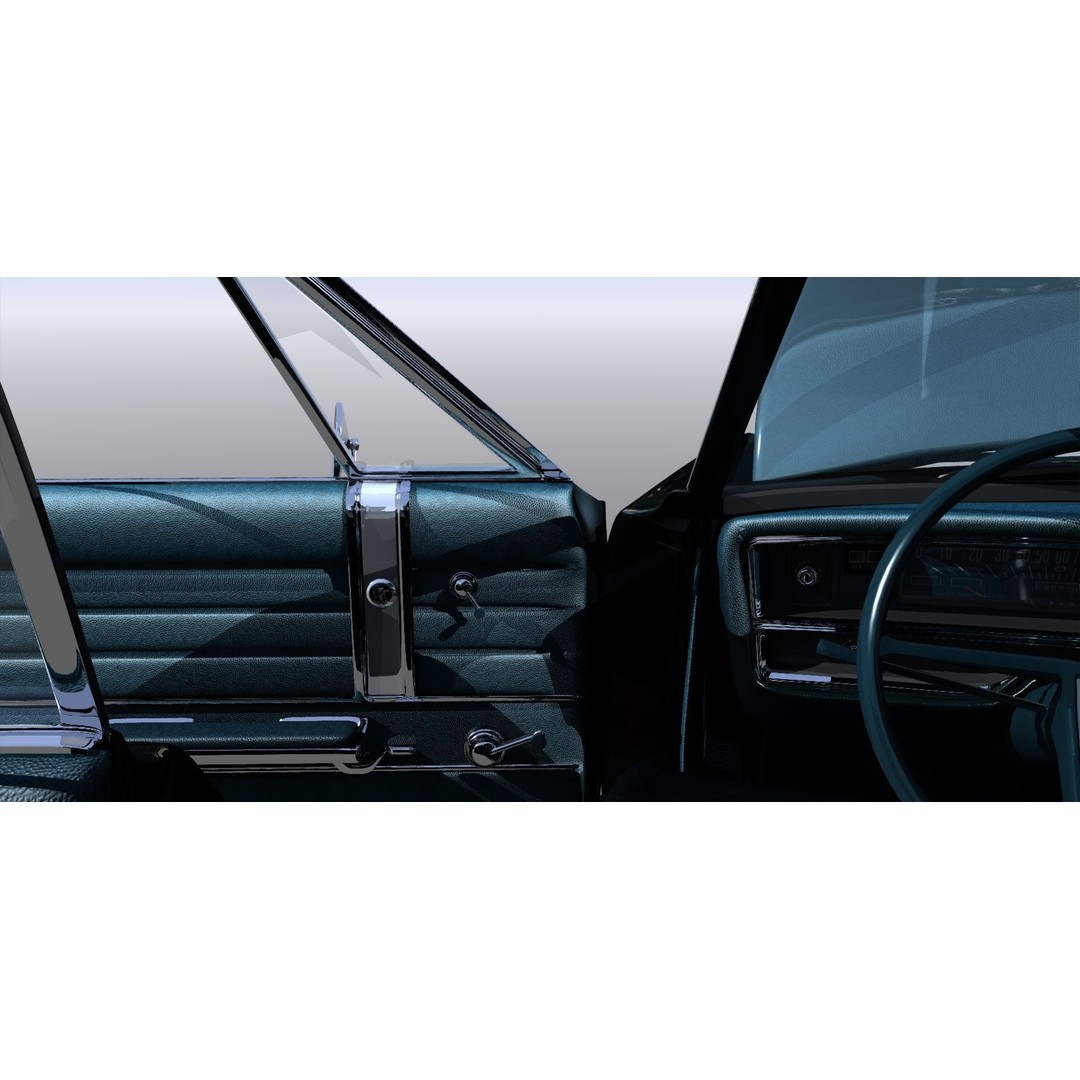 LeSabre 1967 3D Model – Classic Car Asset, Low Poly, FBX - View 31