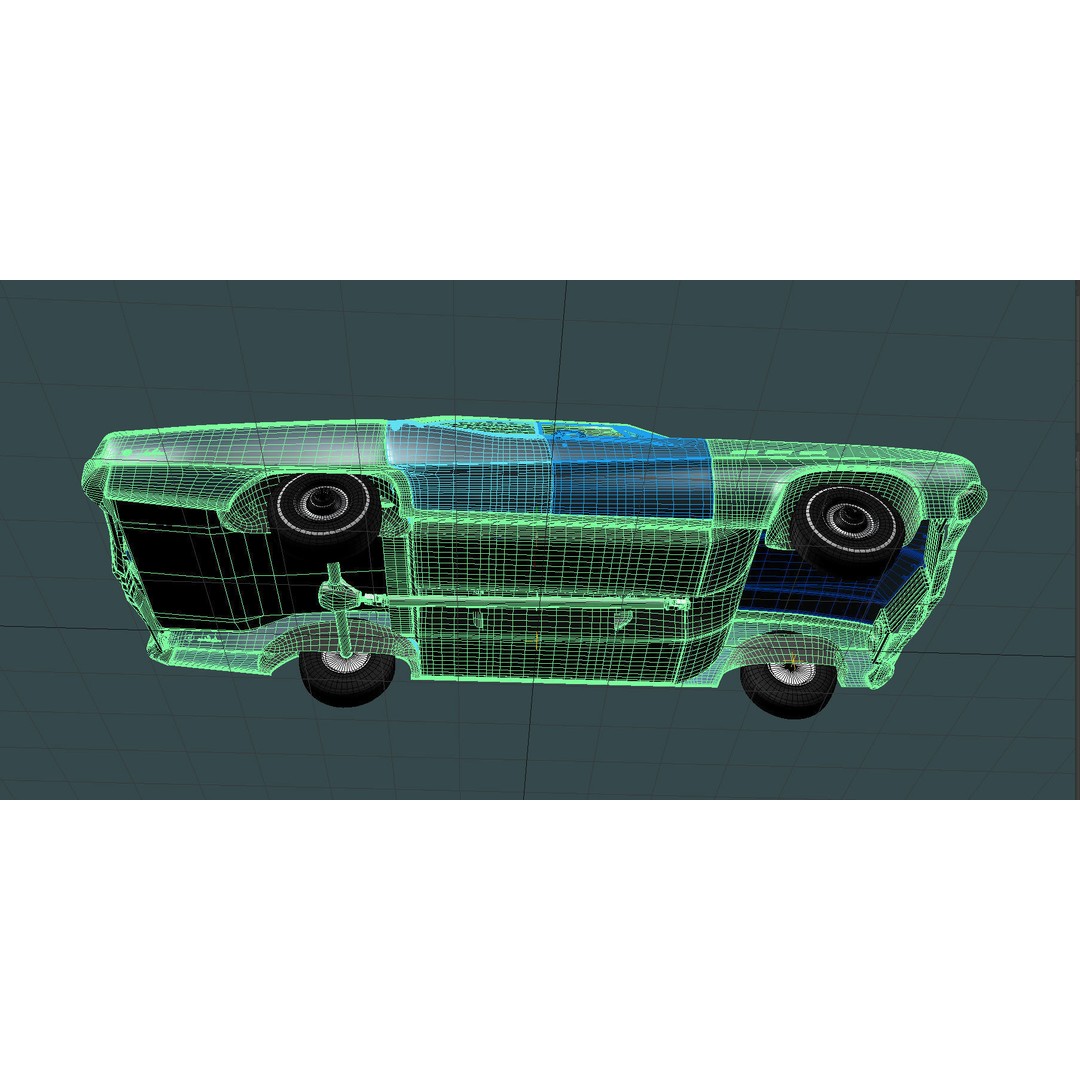 LeSabre 1967 3D Model – Classic Car Asset, Low Poly, FBX - View 32