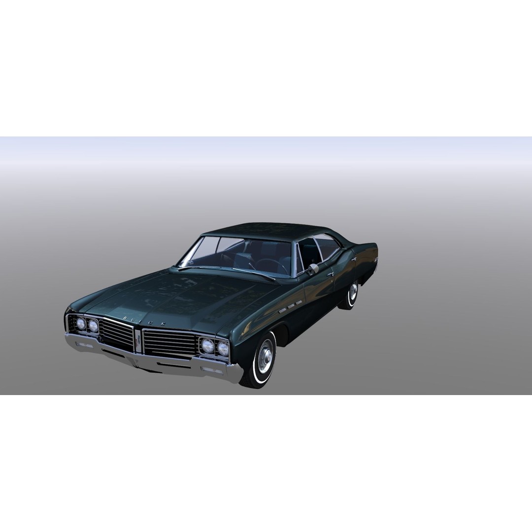 LeSabre 1967 3D Model – Classic Car Asset, Low Poly, FBX - View 4