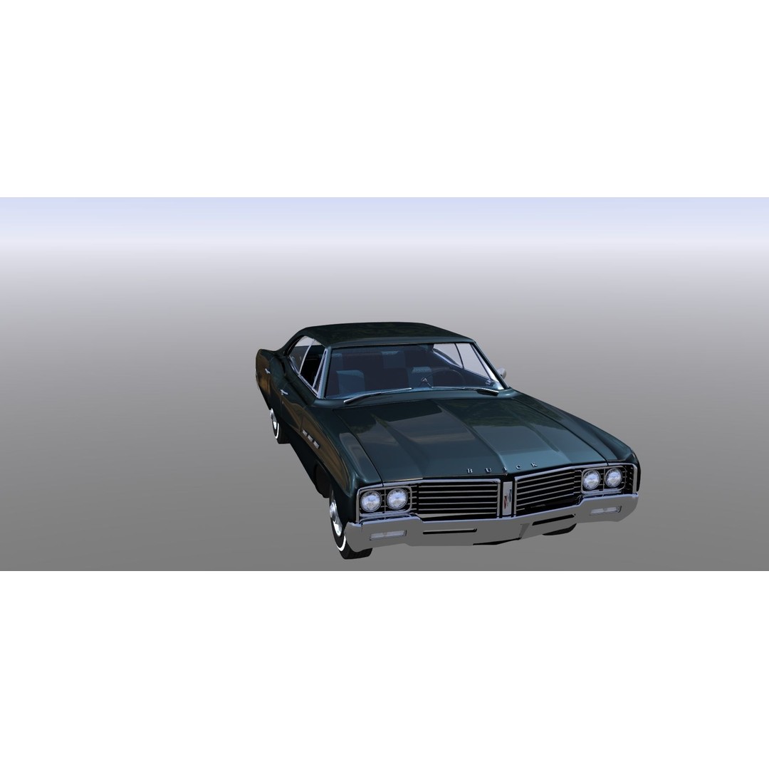 LeSabre 1967 3D Model – Classic Car Asset, Low Poly, FBX - View 6