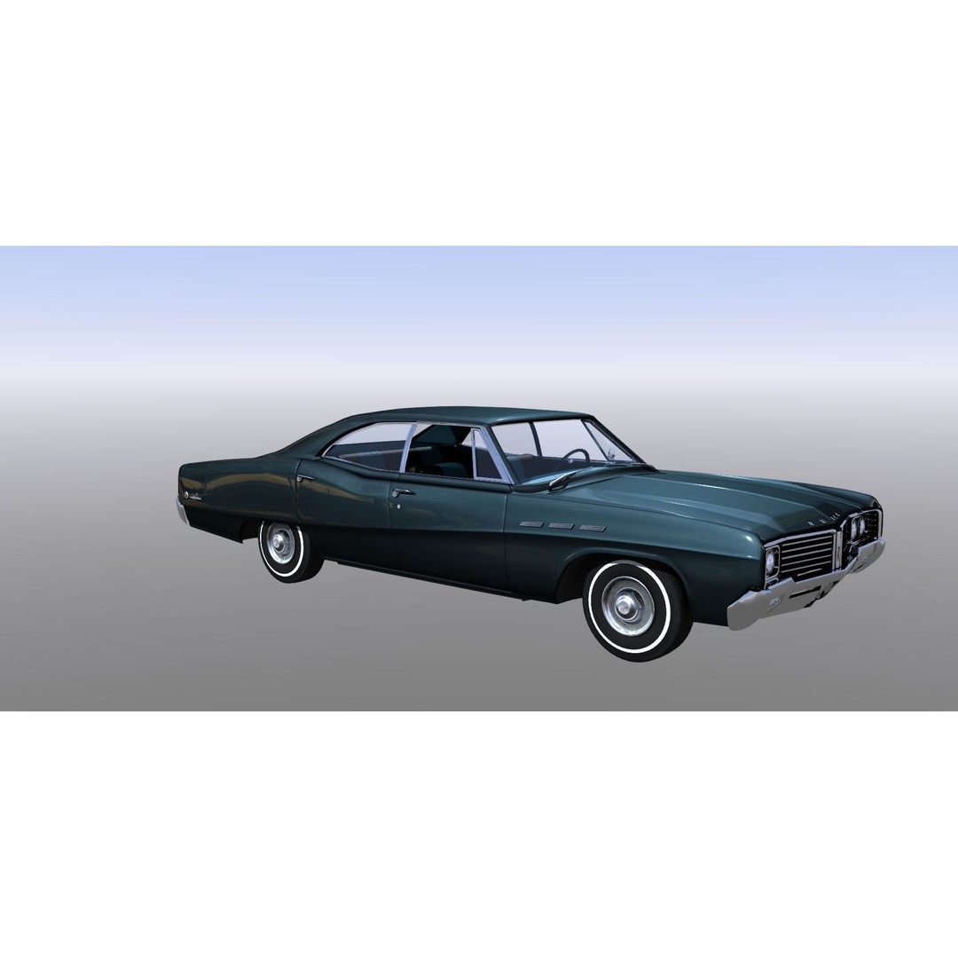 LeSabre 1967 3D Model – Classic Car Asset, Low Poly, FBX - View 7