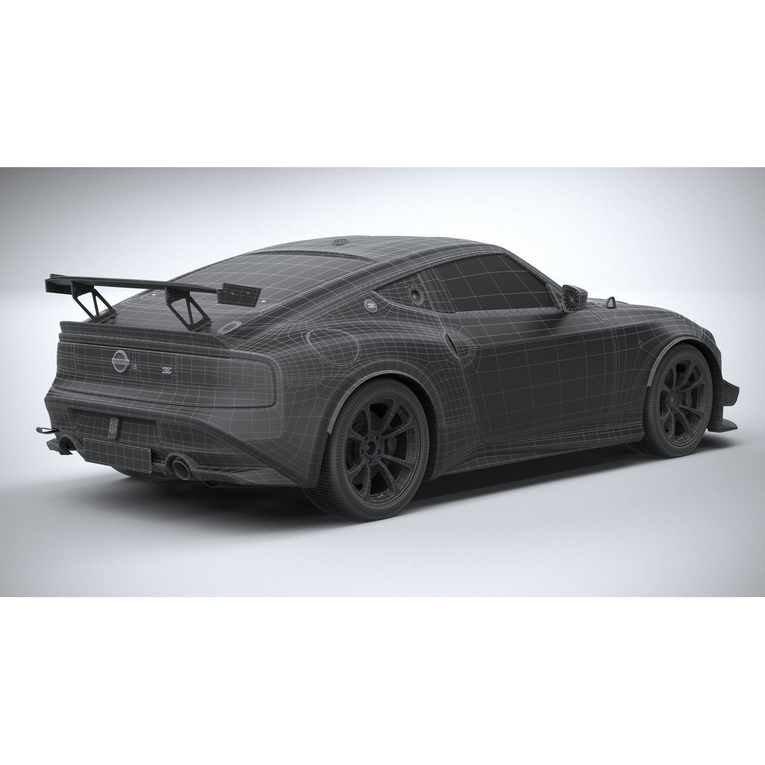 Nissan Z GT4 2023 3D Model – High Poly Race Car Asset, FBX, OBJ