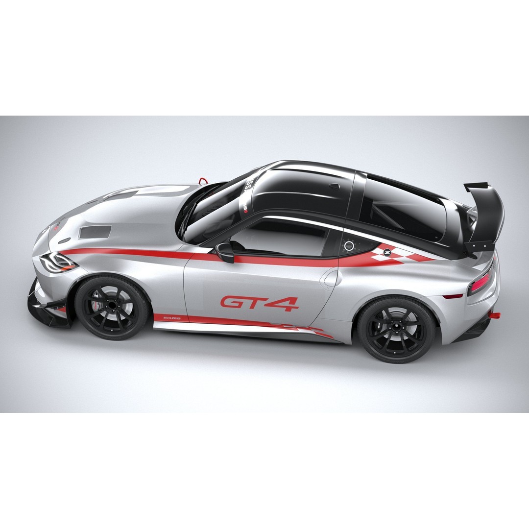 Nissan Z GT4 2023 3D Model – High Poly Race Car Asset, FBX, OBJ - View 11