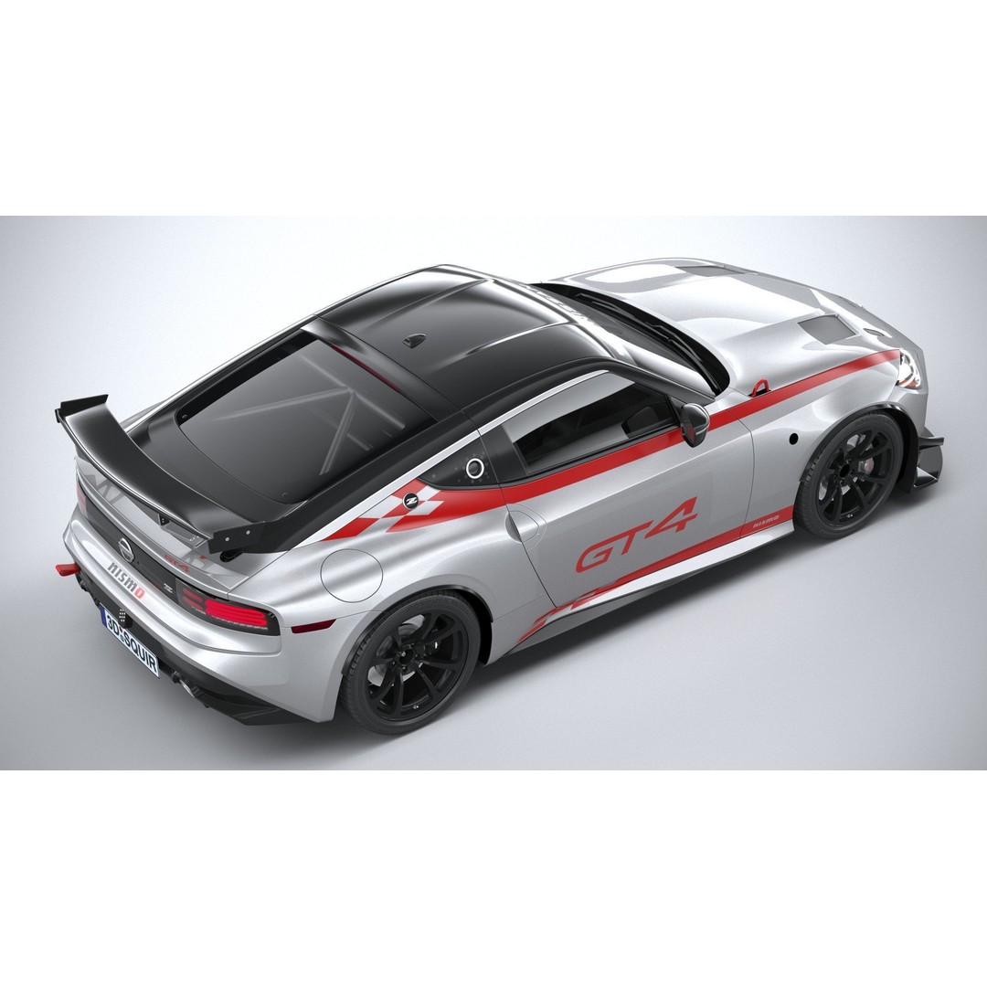 Nissan Z GT4 2023 3D Model – High Poly Race Car Asset, FBX, OBJ - View 12