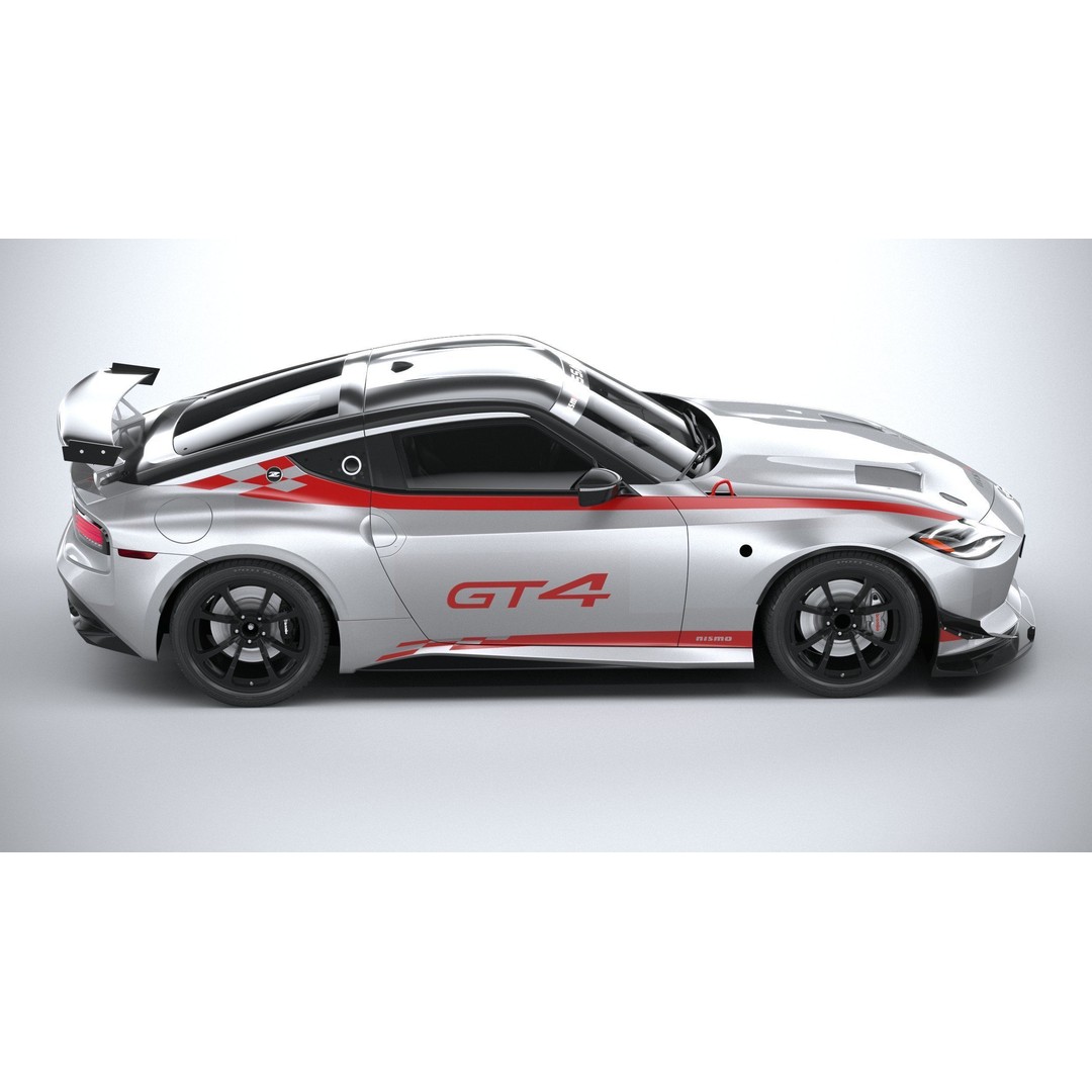 Nissan Z GT4 2023 3D Model – High Poly Race Car Asset, FBX, OBJ - View 13