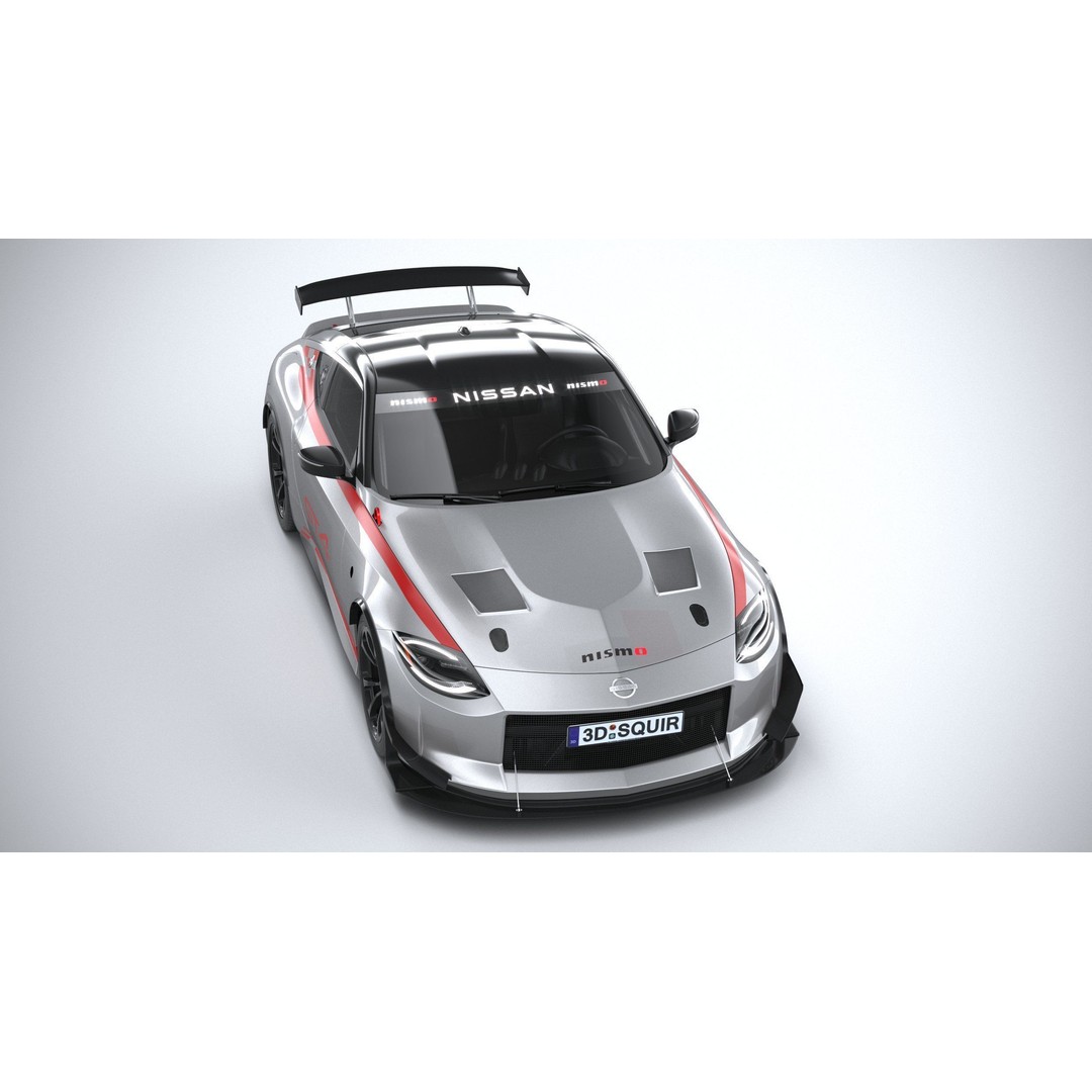 Nissan Z GT4 2023 3D Model – High Poly Race Car Asset, FBX, OBJ - View 14