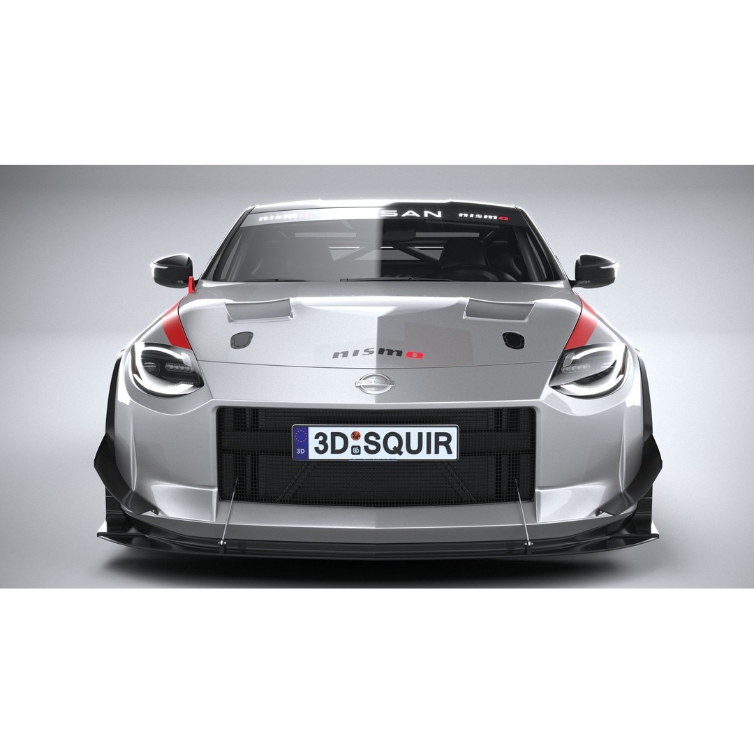 Nissan Z GT4 2023 3D Model – High Poly Race Car Asset, FBX, OBJ - View 15