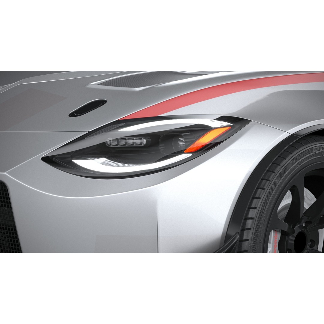 Nissan Z GT4 2023 3D Model – High Poly Race Car Asset, FBX, OBJ - View 16