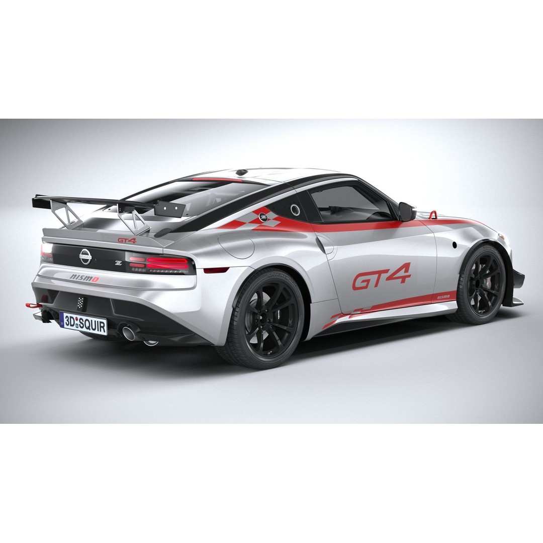 Nissan Z GT4 2023 3D Model – High Poly Race Car Asset, FBX, OBJ - View 19