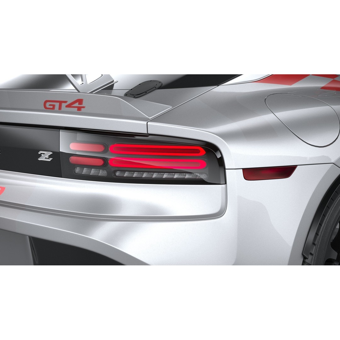 Nissan Z GT4 2023 3D Model – High Poly Race Car Asset, FBX, OBJ - View 20