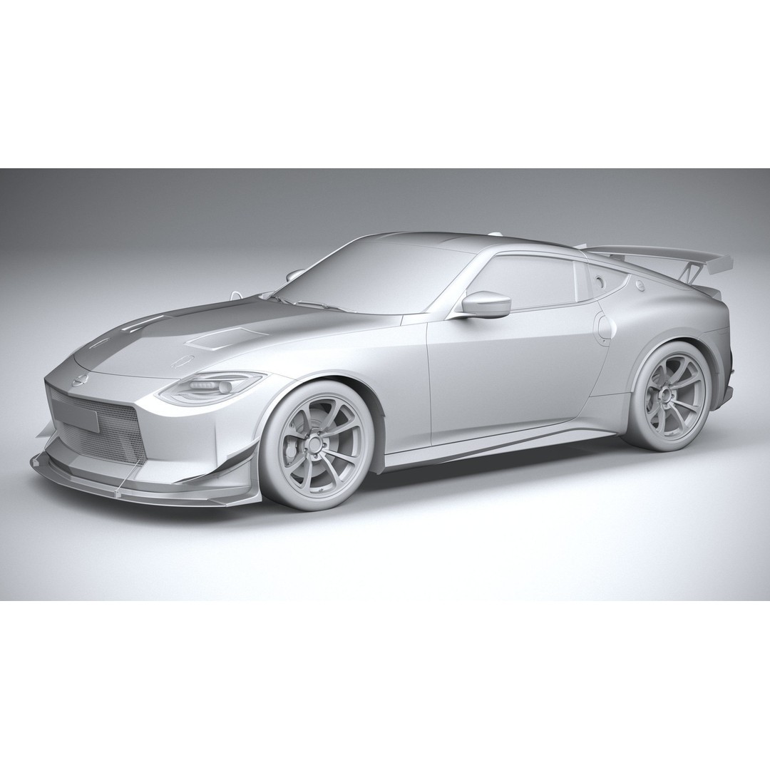 Nissan Z GT4 2023 3D Model – High Poly Race Car Asset, FBX, OBJ - View 21
