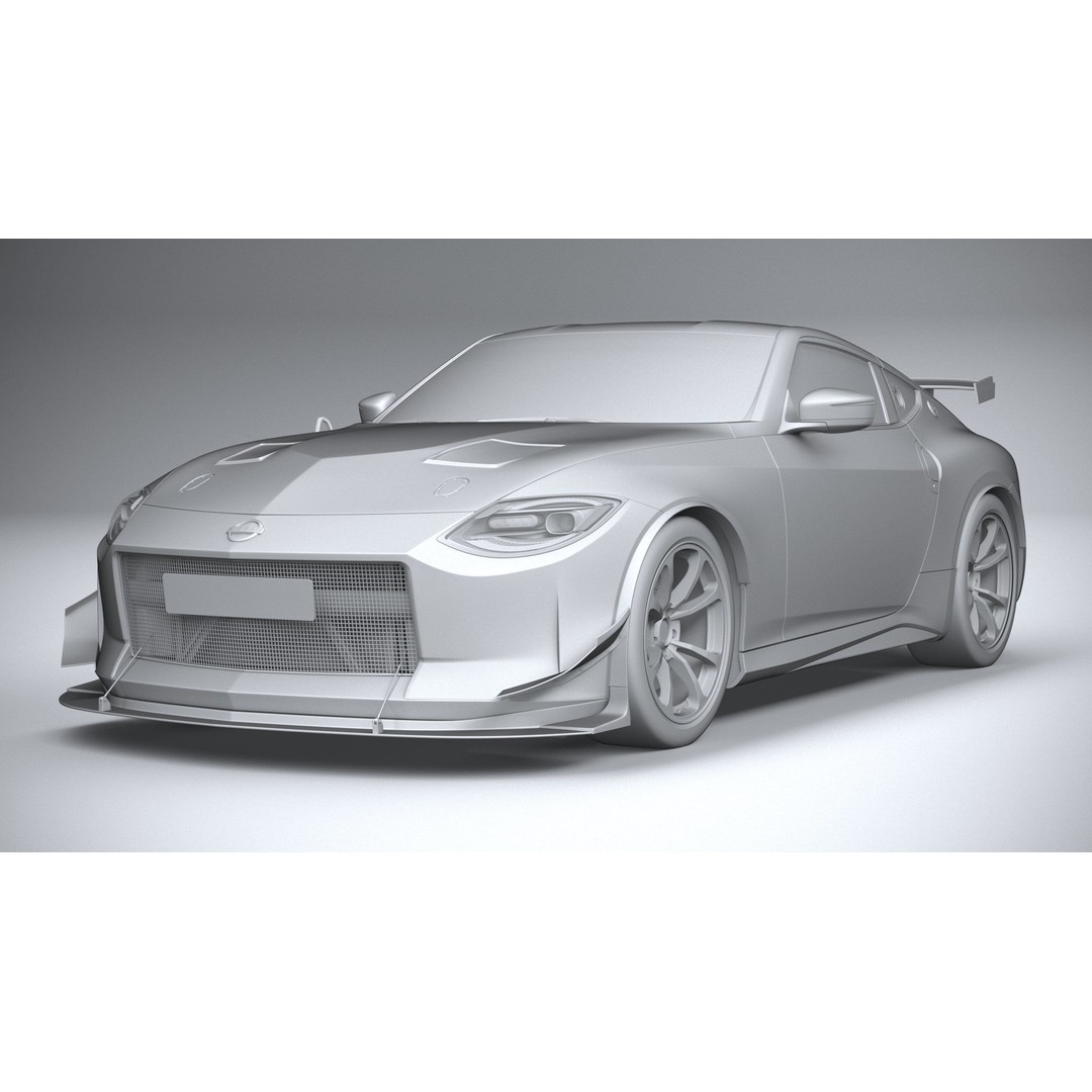 Nissan Z GT4 2023 3D Model – High Poly Race Car Asset, FBX, OBJ - View 22