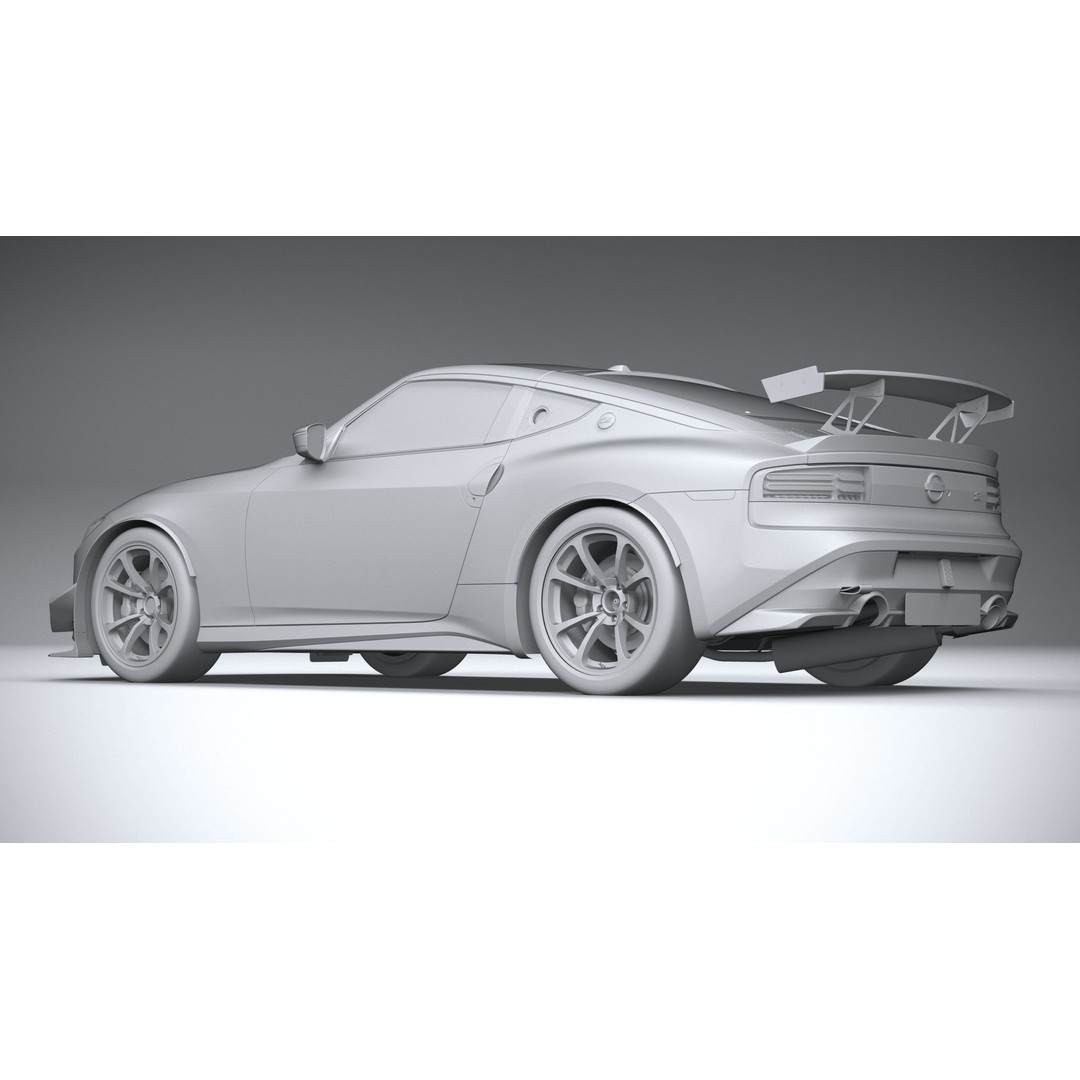 Nissan Z GT4 2023 3D Model – High Poly Race Car Asset, FBX, OBJ - View 23