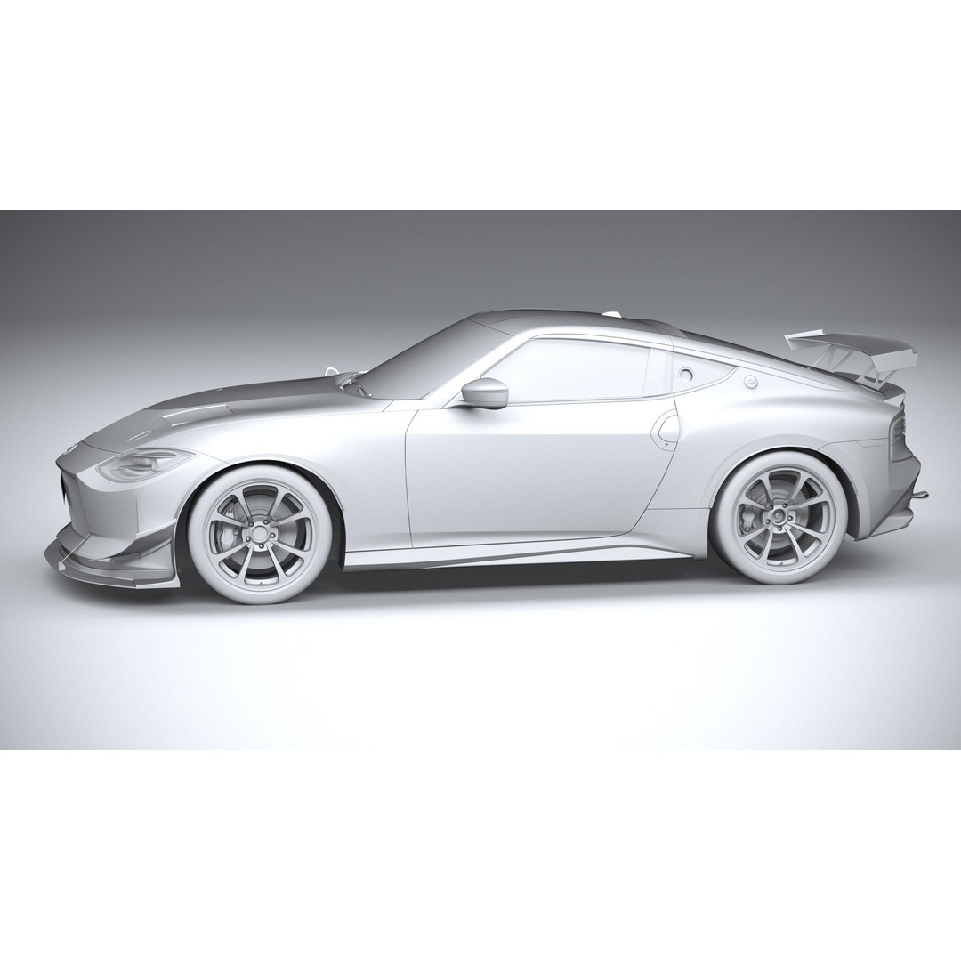 Nissan Z GT4 2023 3D Model – High Poly Race Car Asset, FBX, OBJ - View 24