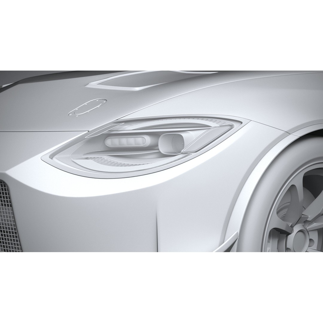 Nissan Z GT4 2023 3D Model – High Poly Race Car Asset, FBX, OBJ - View 25