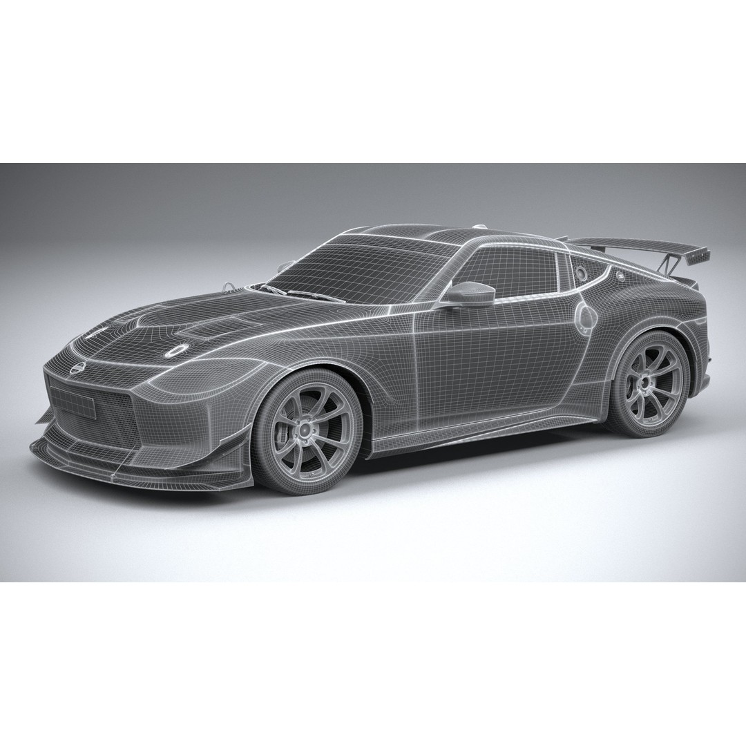 Nissan Z GT4 2023 3D Model – High Poly Race Car Asset, FBX, OBJ - View 28