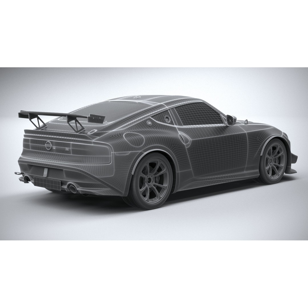 Nissan Z GT4 2023 3D Model – High Poly Race Car Asset, FBX, OBJ - View 29
