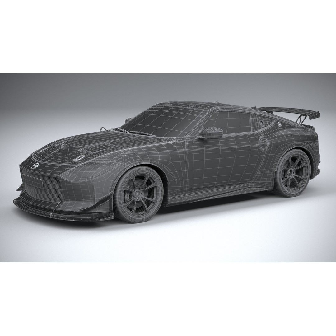 Nissan Z GT4 2023 3D Model – High Poly Race Car Asset, FBX, OBJ - View 30