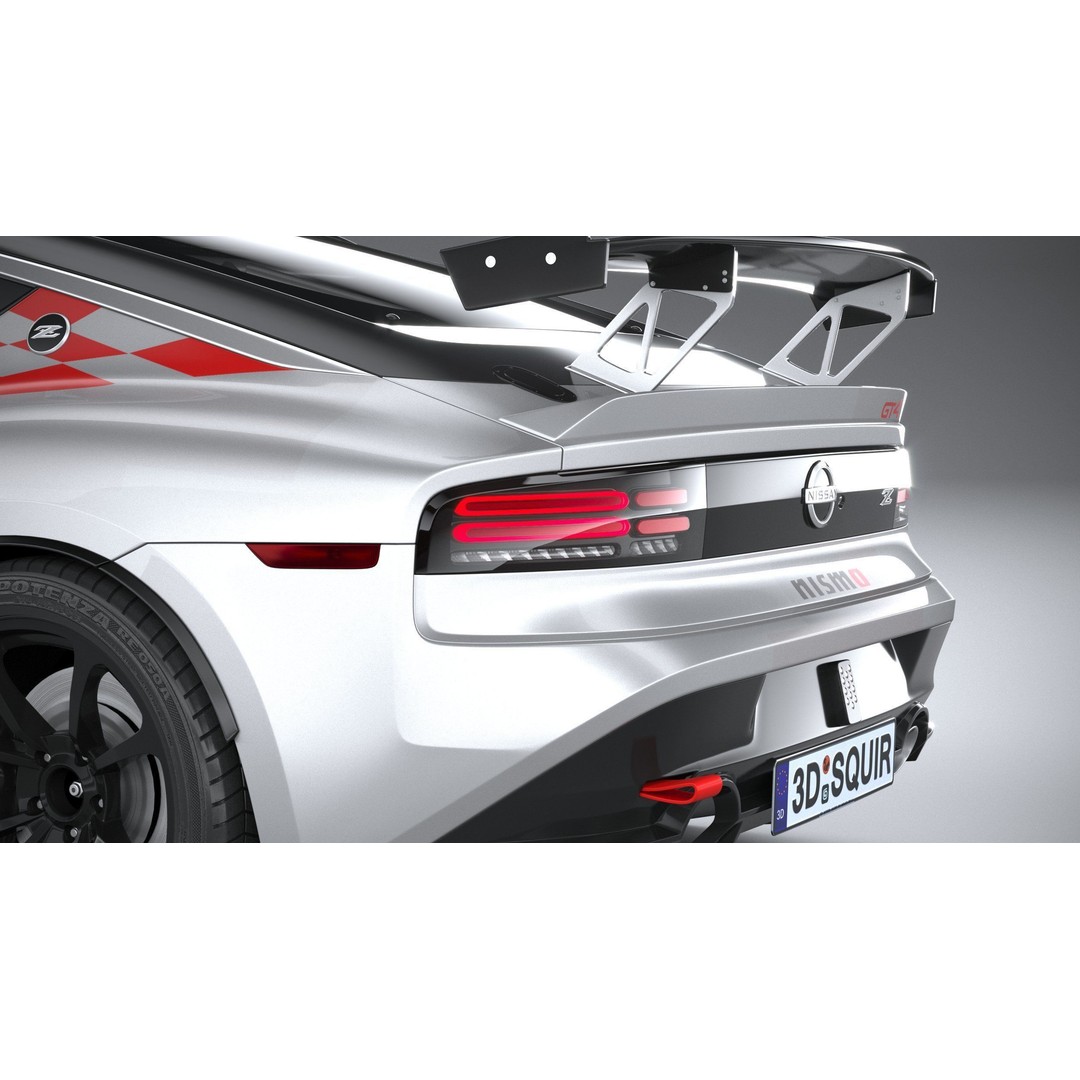 Nissan Z GT4 2023 3D Model – High Poly Race Car Asset, FBX, OBJ - View 8