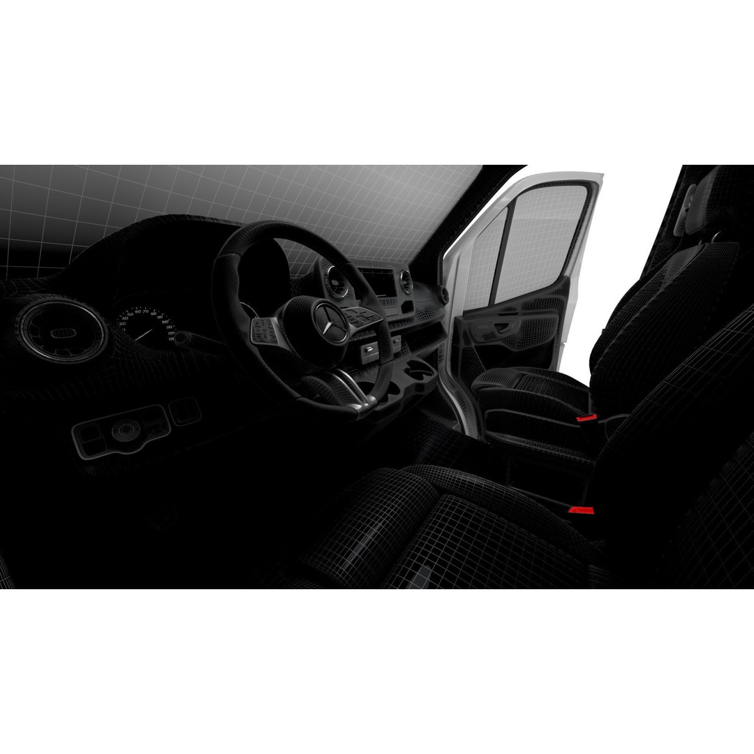 Mercedes Benz Sprinter L1H1 FWD 3D Model – High Quality Interior, FBX, OBJ