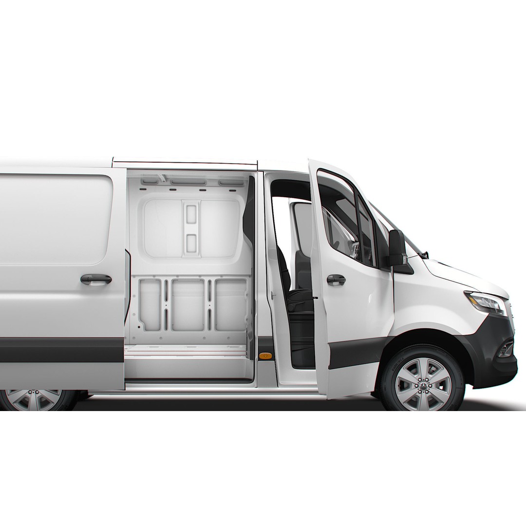 Mercedes Benz Sprinter L1H1 FWD 3D Model – High Quality Interior, FBX, OBJ - View 3