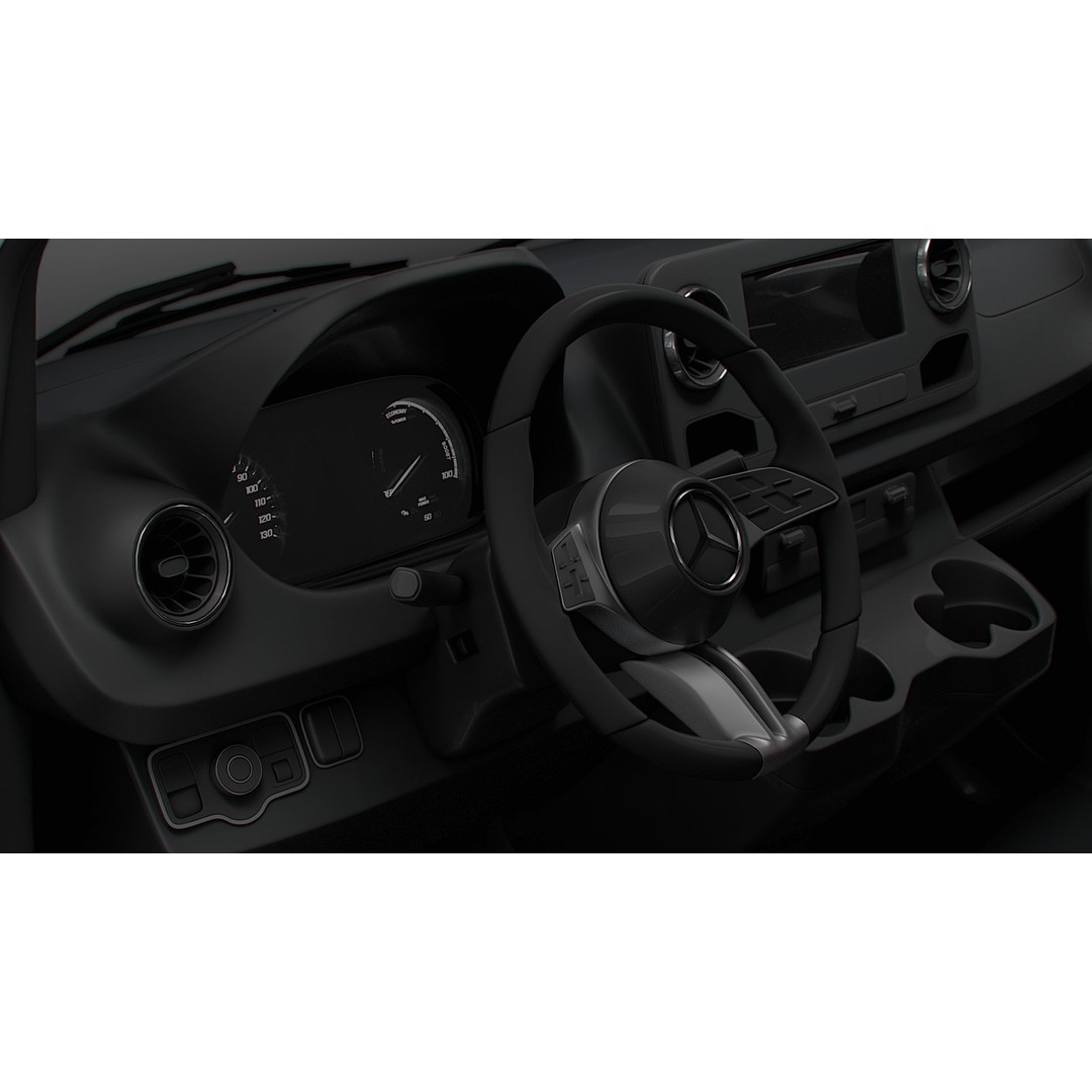 Mercedes Benz Sprinter L1H1 FWD 3D Model – High Quality Interior, FBX, OBJ - View 4